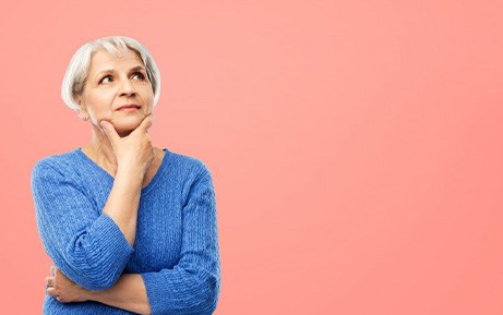 Lady thinks something over