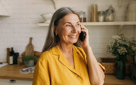 Woman talking on the phone
