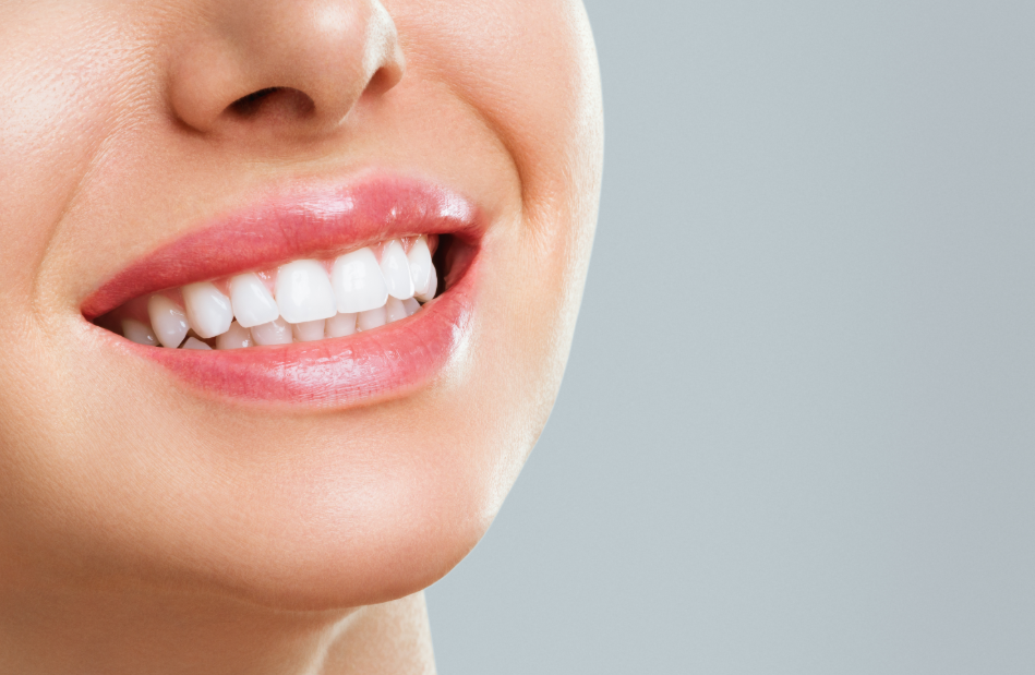 Close up of woman's smile